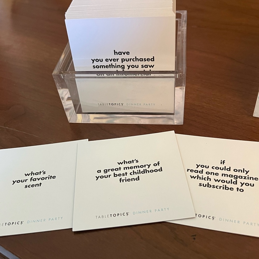 Table Topics Questions to start GREAT Conversations cards -Dinner Party - Picture 4 of 8